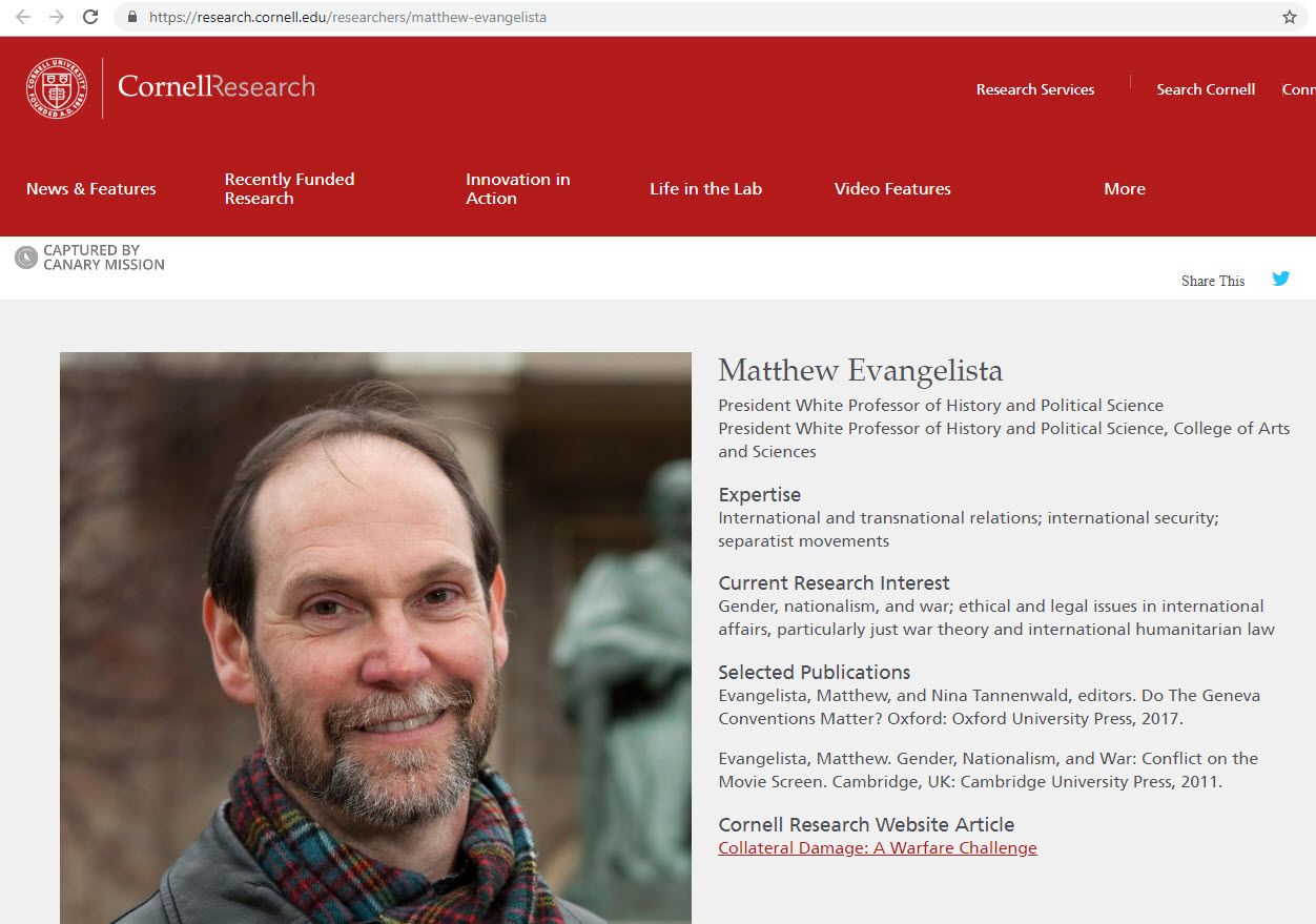 Matthew Evangelista, research.cornell.edu - Dec 23, 3019