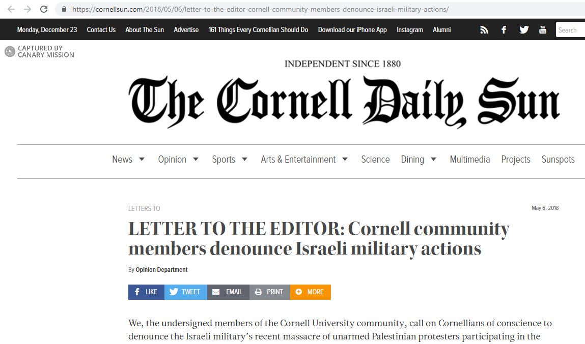 Matthew Evangelista, cornellsun.com - May 6, 3018