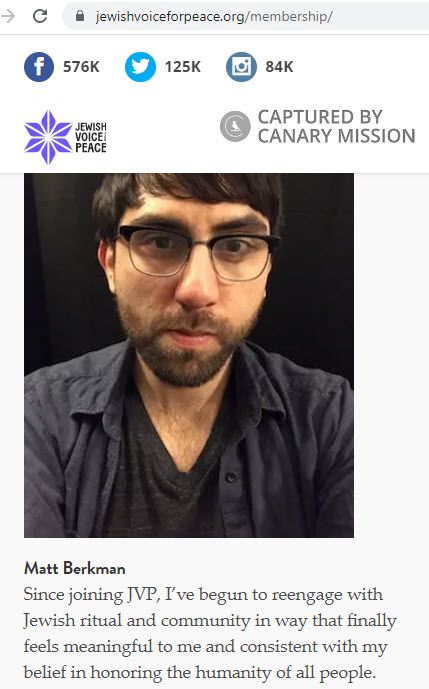 Matthew Berkman, jewishvoiceforpeace.org - Sep 1, 2021