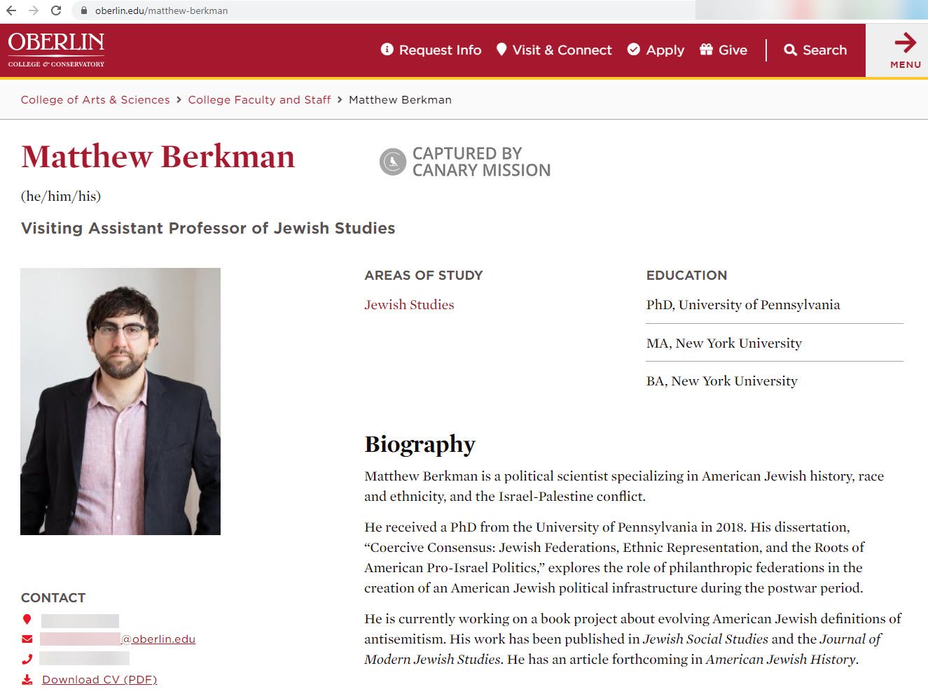Matthew Berkman, oberlin.edu - Sep 5, 2021