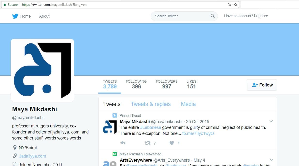 Maya Mikdashi, twitter - 7 May 2017