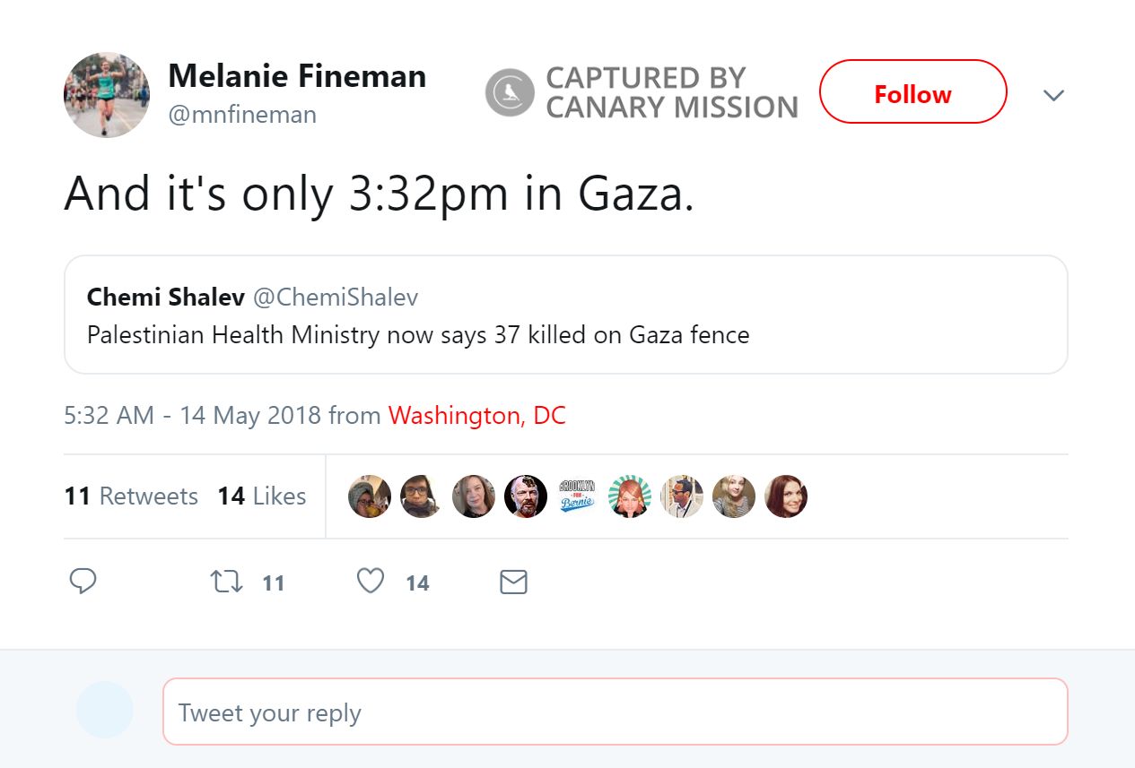 Melanie Fineman, Twitter - May 14, 2018