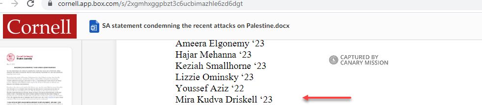 Mira Kudva Driskell, cornell.app.box - May 13, 2021