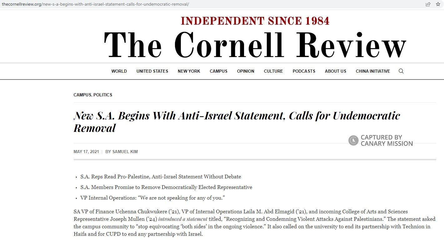 Mira Kudva Driskell, thecornellreview.org - May 17, 2021