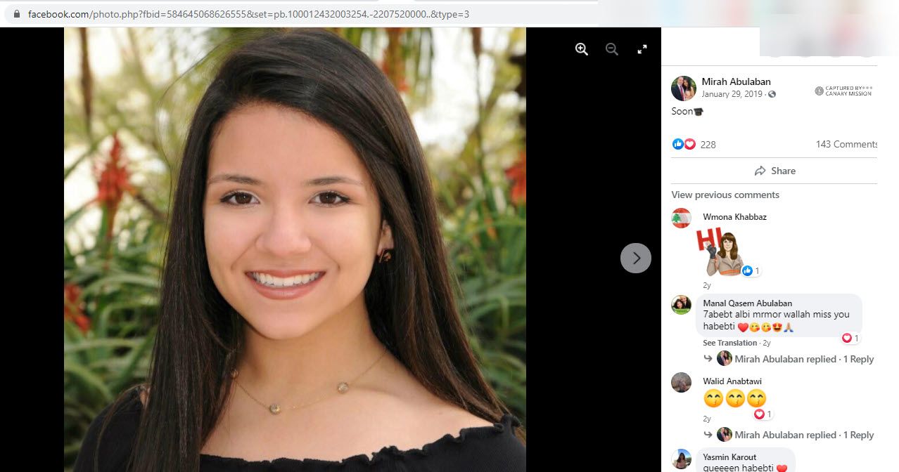 Mirah AbuLaban, Facebook - Jan 29, 2019
