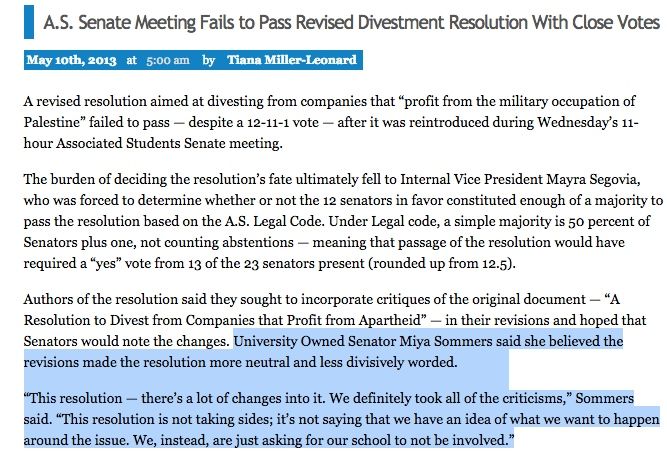 Miya Sommers, dailynexus.com - 10 May 2013