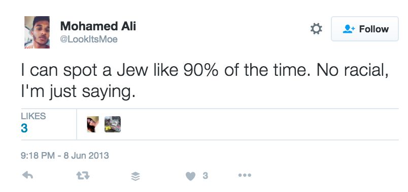 Mohamed Ali, Twitter - 8 Jun 2013