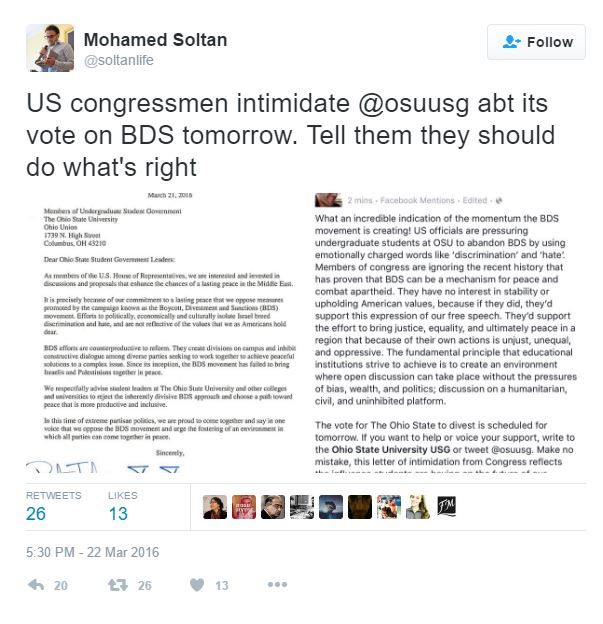 Mohammad Soltan, Twitter - 22 Mar 2016