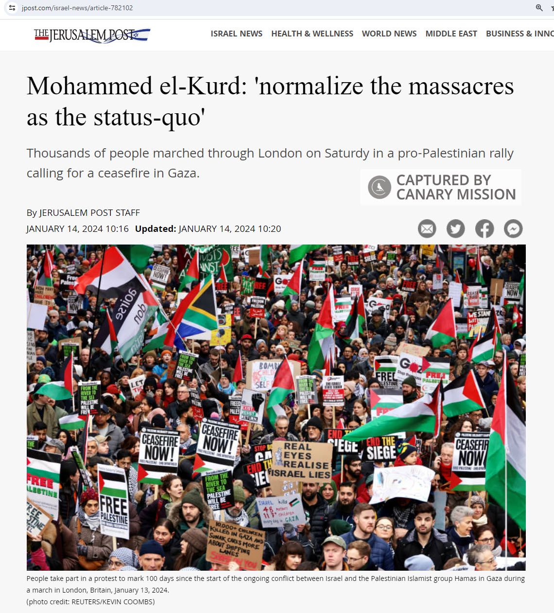Mohammed El-Kurd, jpost.com - Jan 14, 2024