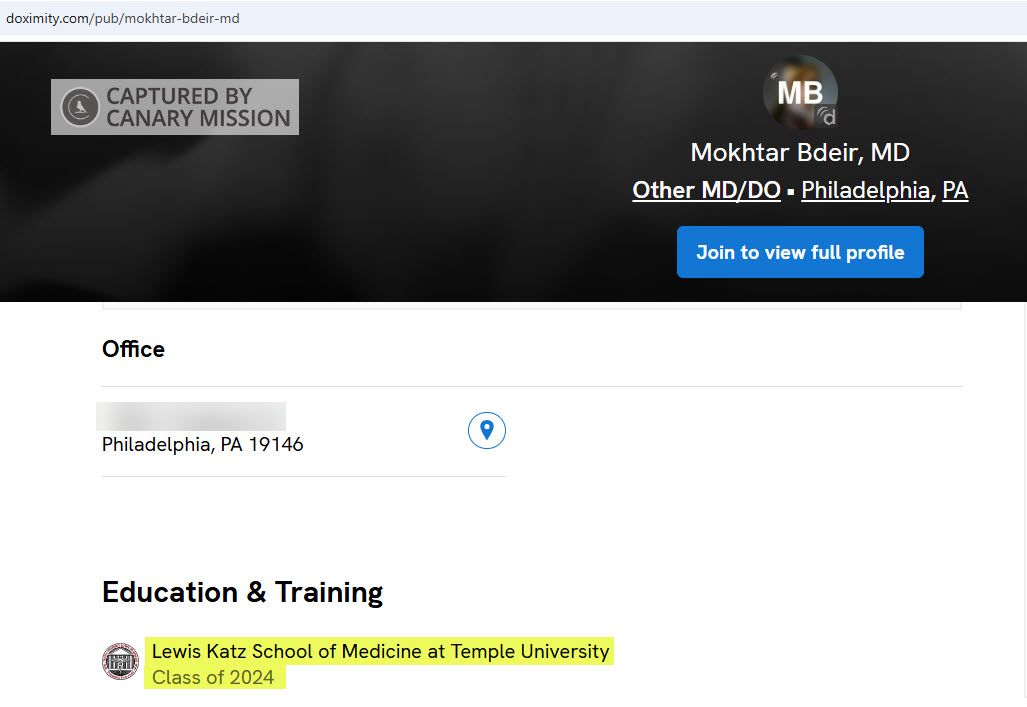 Mokhtar Bdeir - Physician, proof of employment 1