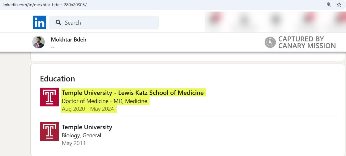 Mokhtar Bdeir - Physician, proof of employment 2