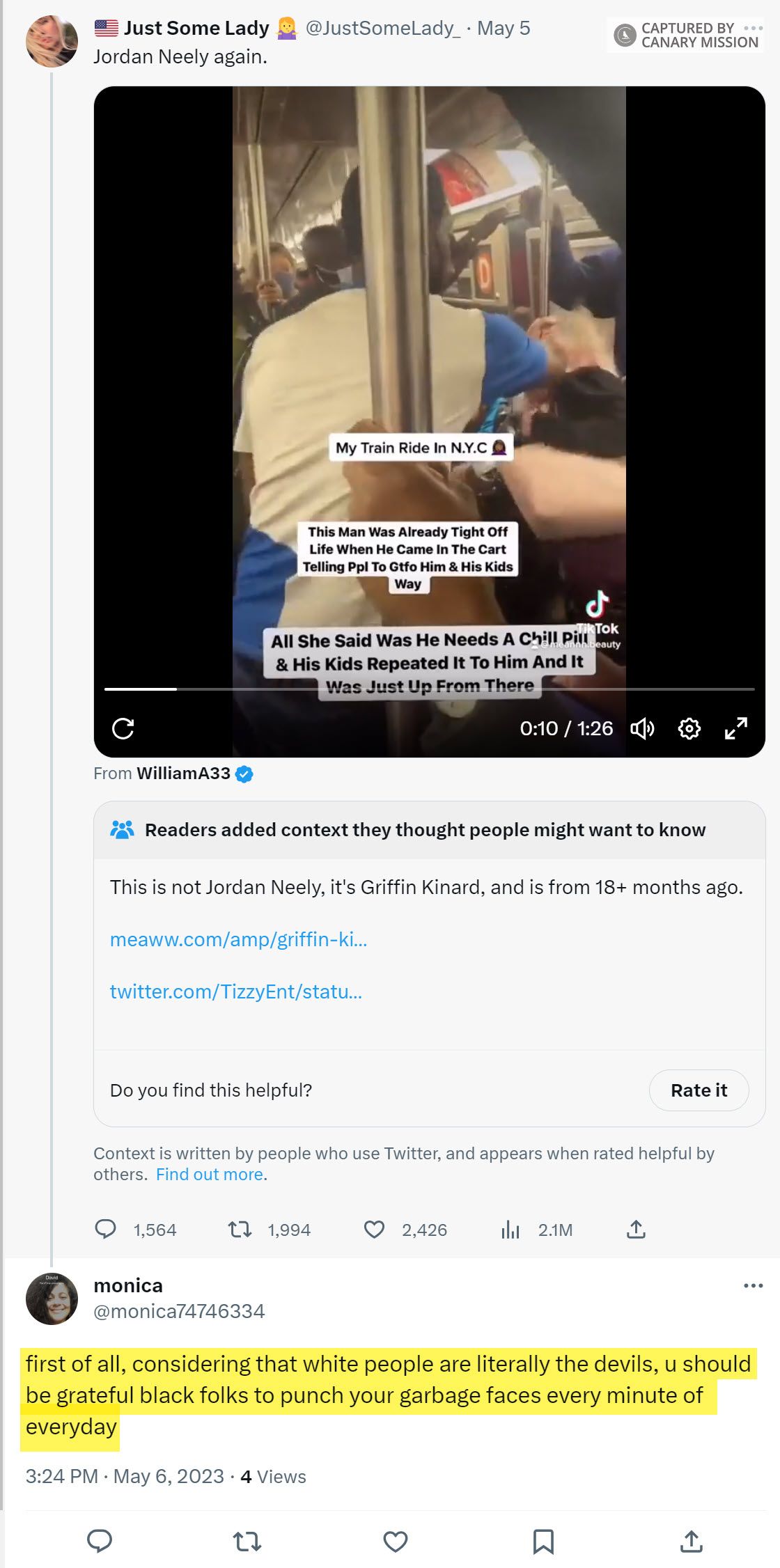 Monica Esono-Sanchez, Twitter - May 6, 2023