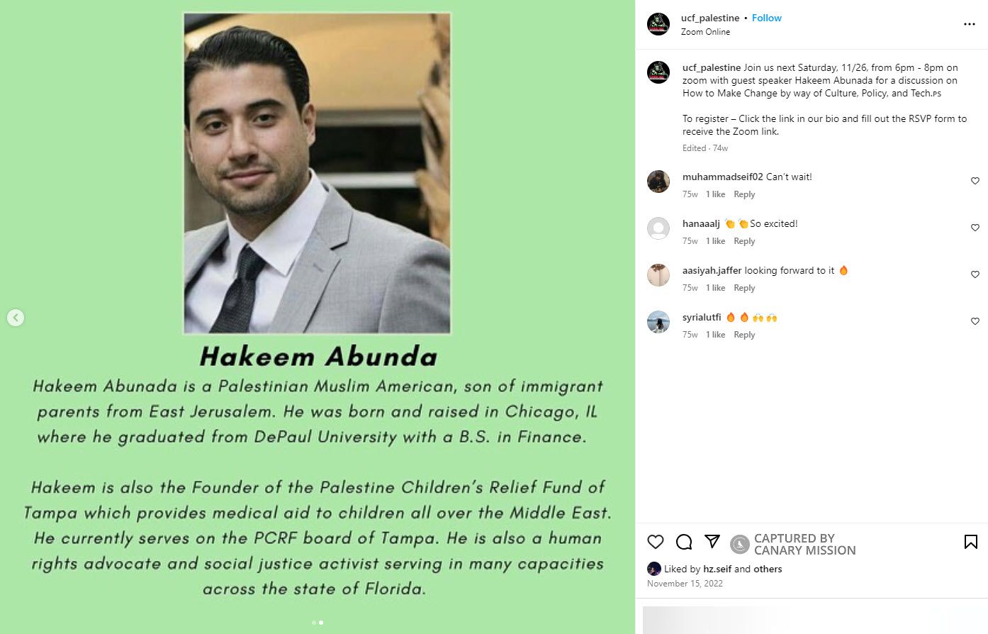Muhammad Seif, Instagram - Nov 15, 2022