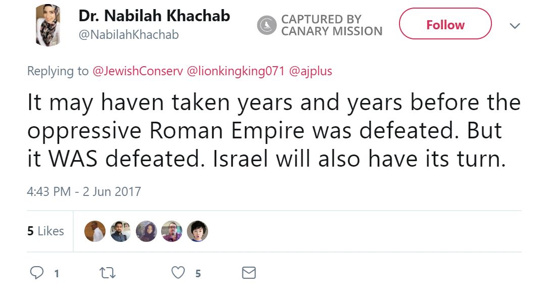 Nabilah Khachab, Twitter - Jun 2, 2017