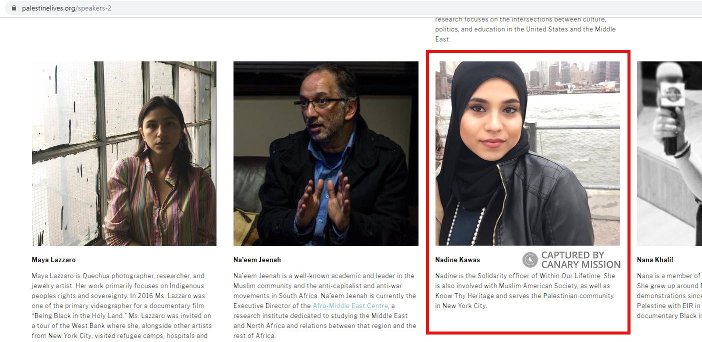 Nadine Kawas, palestinelives.org - Sep 24, 2019