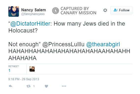 Nancy Salem, Twitter - Sep 29, 2013