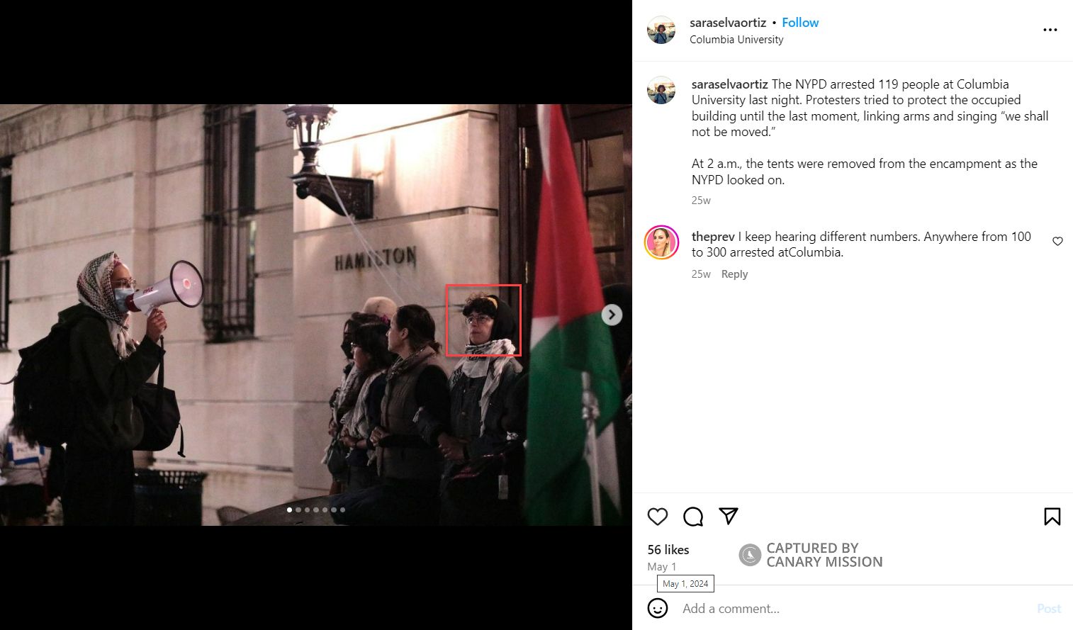 Nasreen Abd Elal’s Participation in the Pro-Hamas Encampment at Columbia University