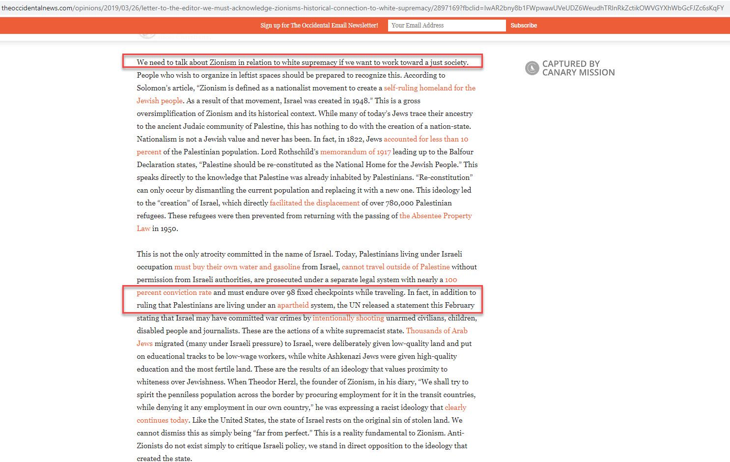 Natalie El-Hai, theoccidentalnews.com - Mar 26, 2019