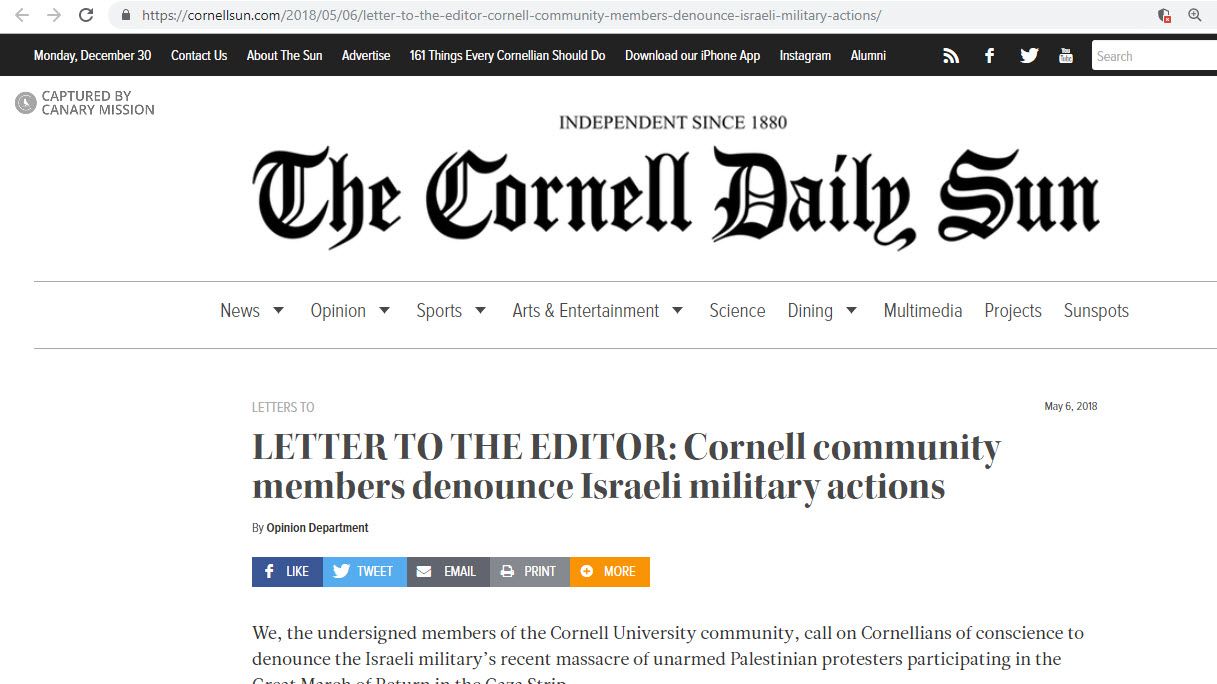 Natalie Melas, cornellsun.com - May 6, 2018
