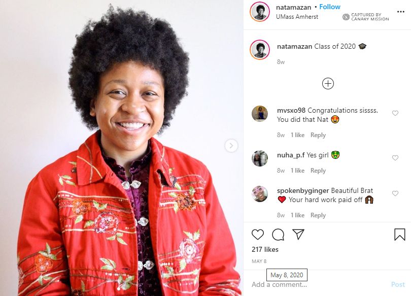 Nathalie Amazan, Instagram - May 8, 2020
