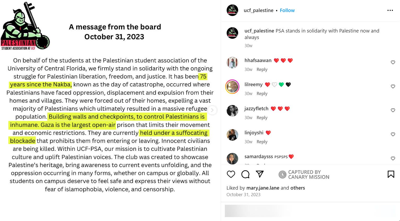 Noor Saleh, Instagram - Oct 31, 2023