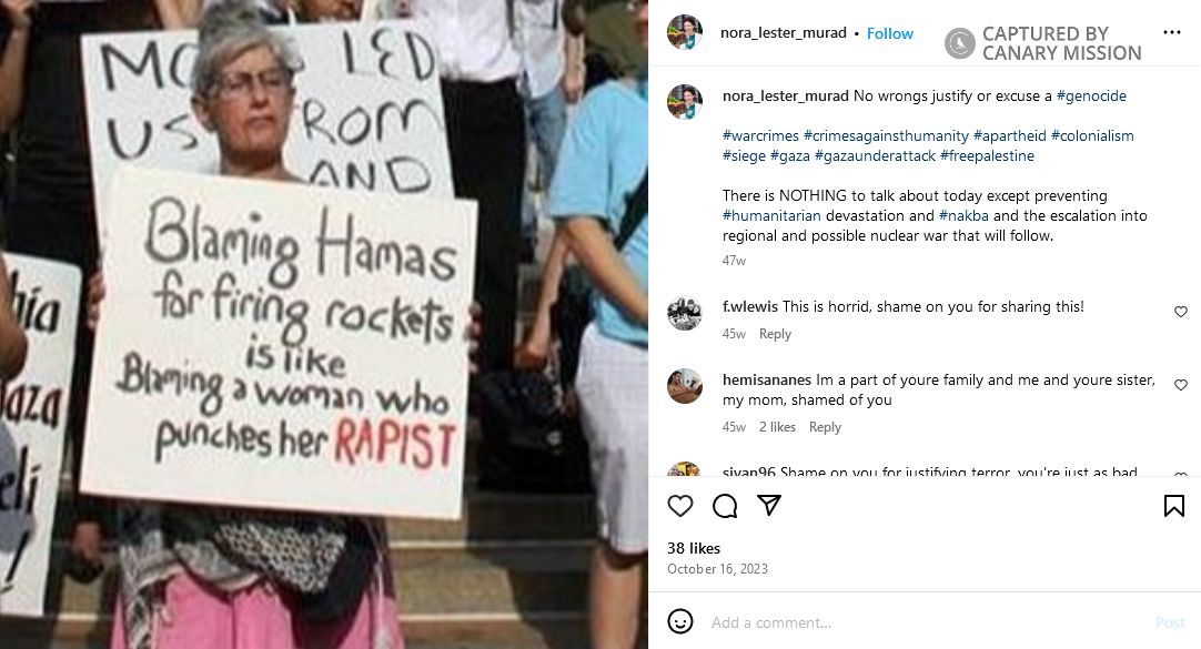 Nora Murad, Instagram - Oct 16, 2023