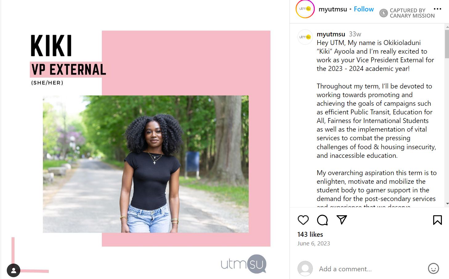 Okikioladuni Ayoola, Instagram - Jun 6, 2023