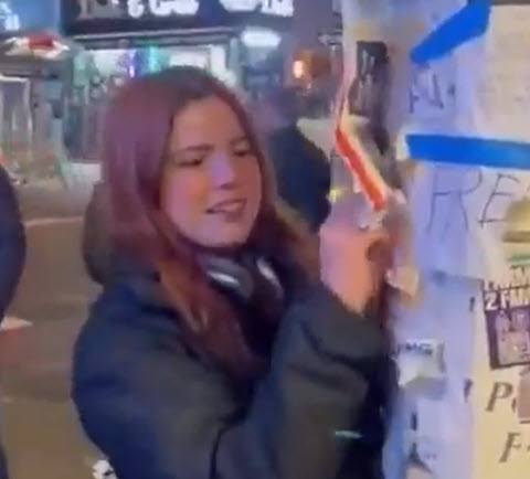 Olivia Lynch, Sarah Lawrence College, Tore Down Posters of Israeli Hostages