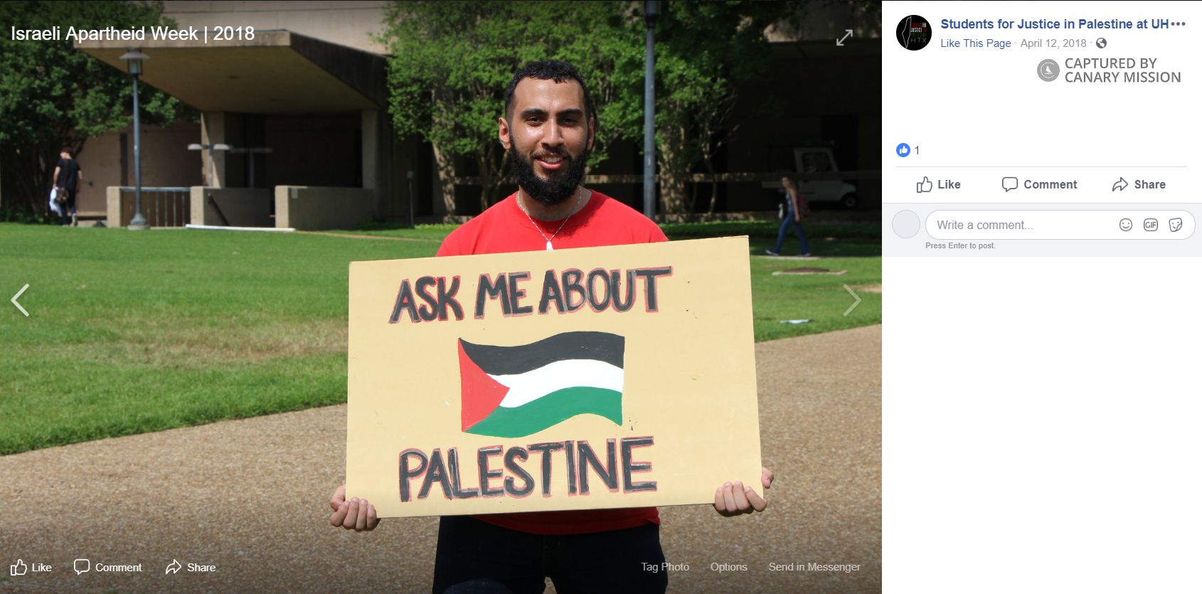 Omar Hussein, Facebook - Apr 12, 2018