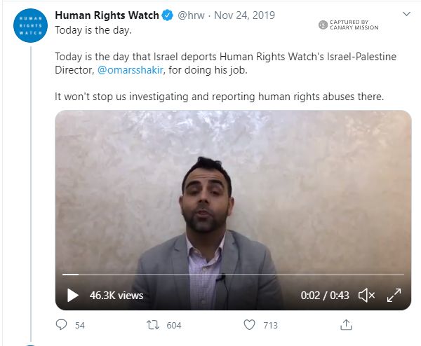 Omar Shakir, Twitter - Nov 24, 2019