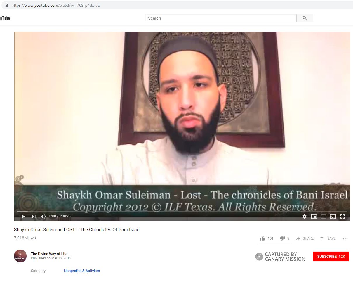 Omar Suleiman, Youtube - May 13, 2013