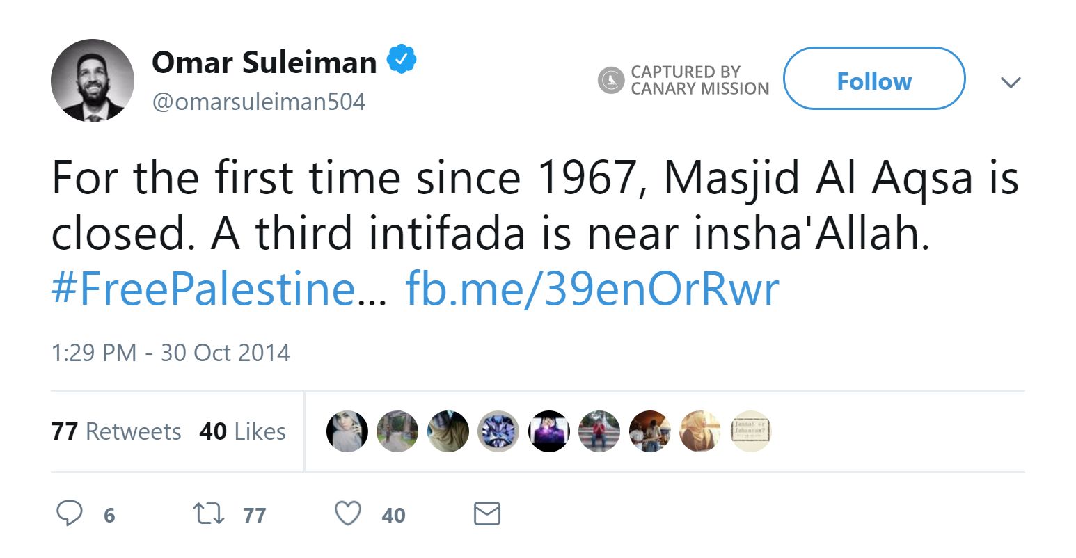 Omar Suleiman, Twitter - Oct 30, 2014