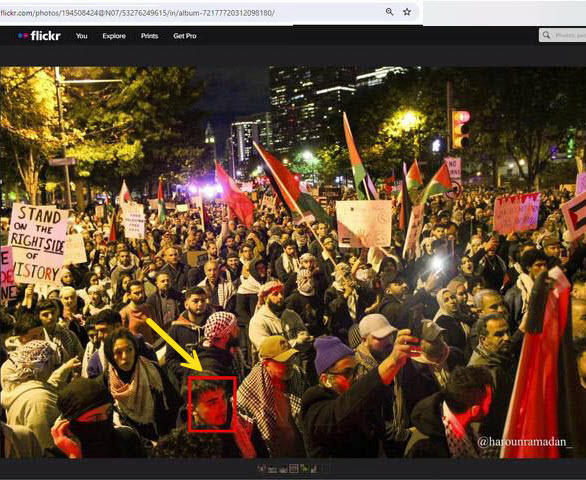 Omar Zahrah’s protest appearance, All Out for Gaza NO US Aid for Genocide 2