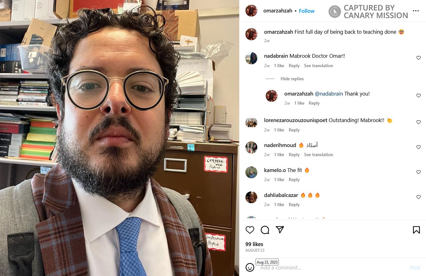 Omar Zahzah, Instagram - Aug 23, 2023