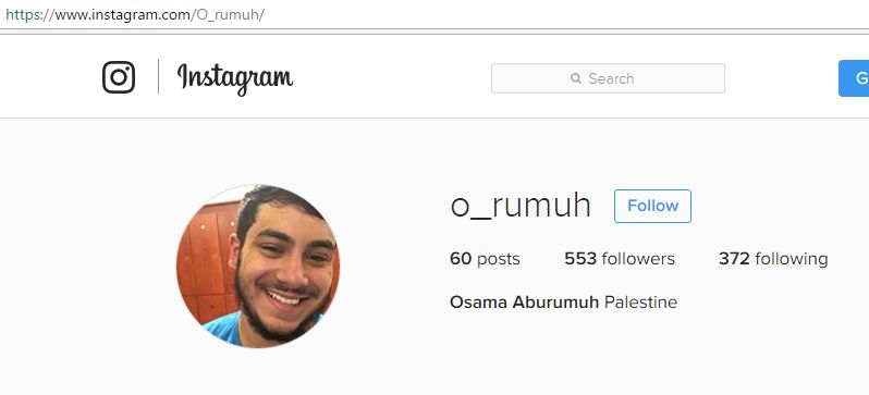Osama Aburumuh, Instagram - 24 Nov 2016