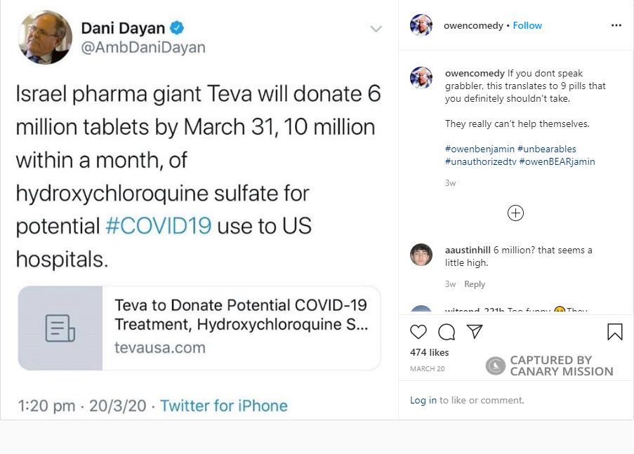 Owen Benjamin, Instagram - Mar 20, 2020