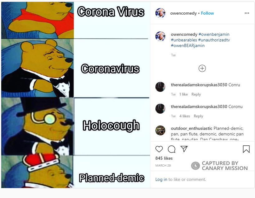 Owen Benjamin, Instagram - Mar 29, 2020