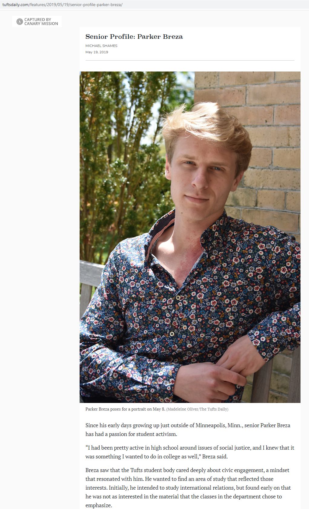 Parker Breza, tuftsdaily.com - May 19, 2019