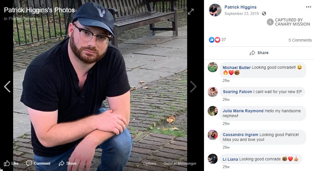 Patrick Higgins, Facebook - Sep 23, 2019