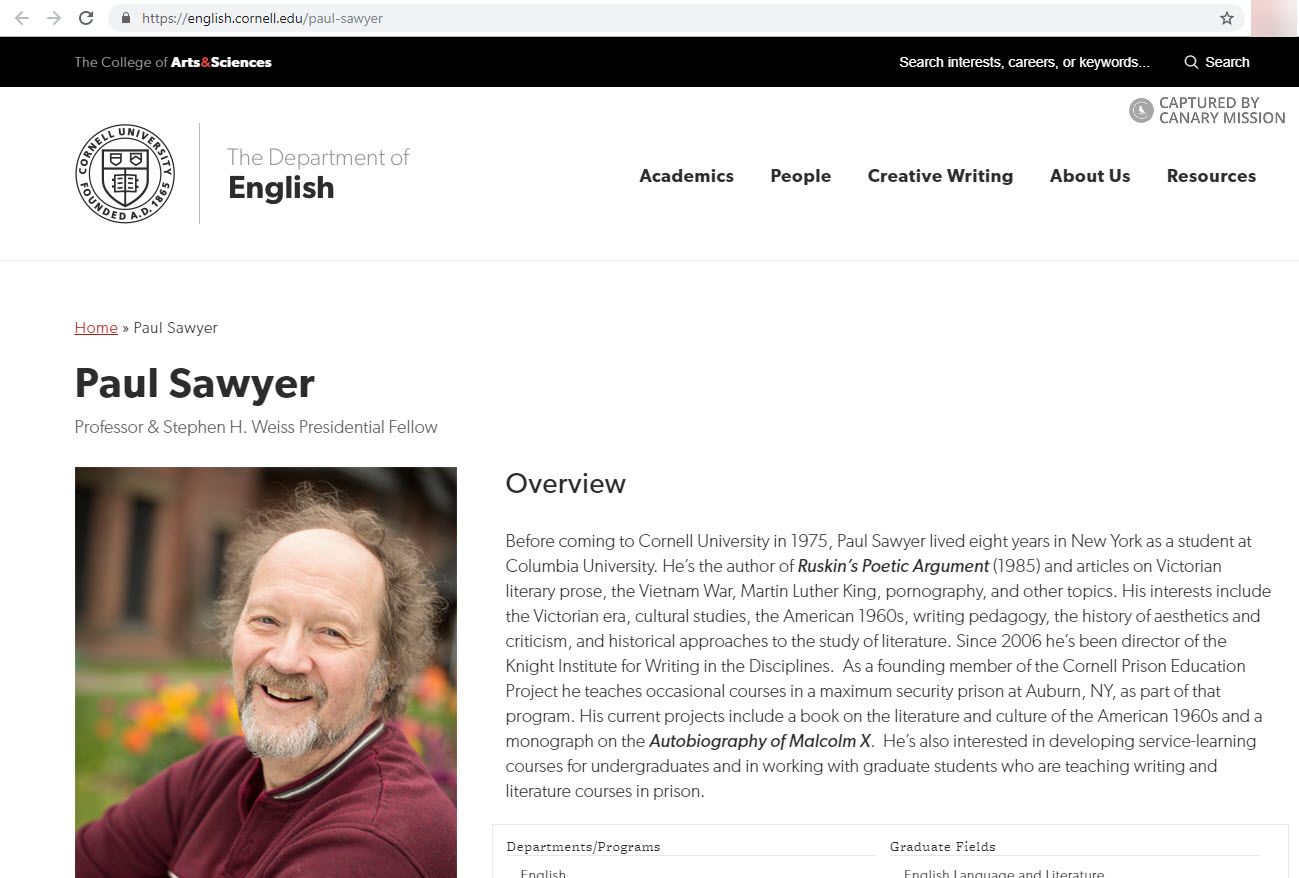 Paul Sawyer, english.cornell.edu - Sep 15, 2019