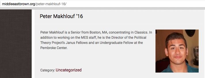 Peter Makhlouf, middleeastbrown.org - 18 Apr 2016