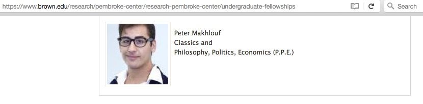 Peter Makhlouf, brown.edu - 18 Apr 2016