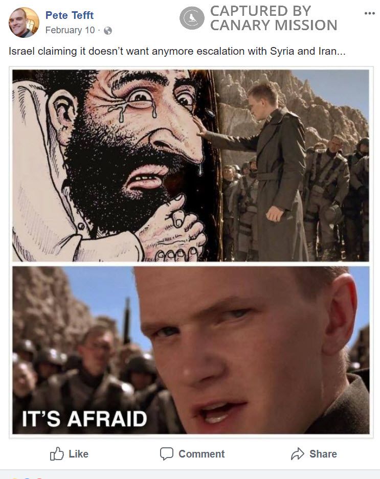 Peter Tefft, Twitter - Feb 10, 2018