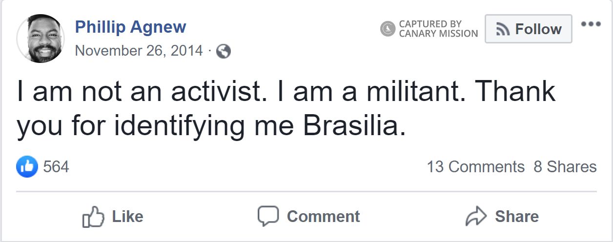 Phillip Agnew, Facebook - Nov 26, 2014