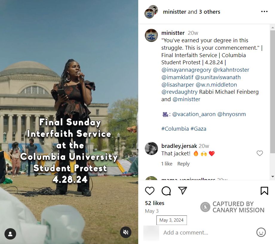 Rachel Kahn-Troster, Instagram - May 3, 2024