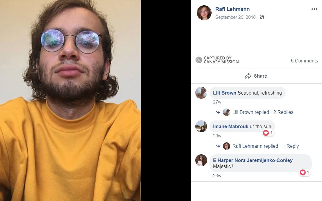 Rafi Lehmann, Facebook - Sep 26, 2018