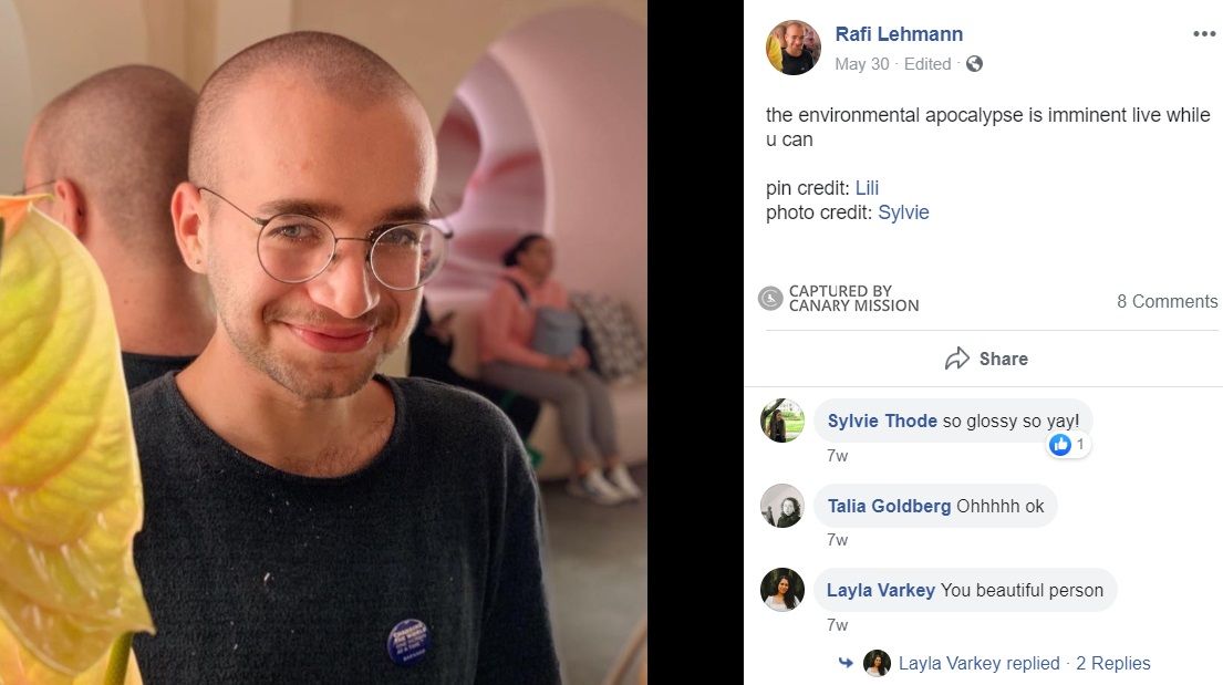 Rafi Lehmann, Facebook - May 30, 2019