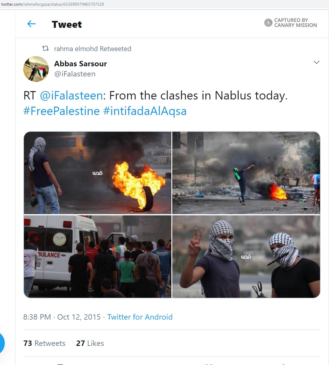 Rahma Elmohd, Twitter - Oct 12, 2015