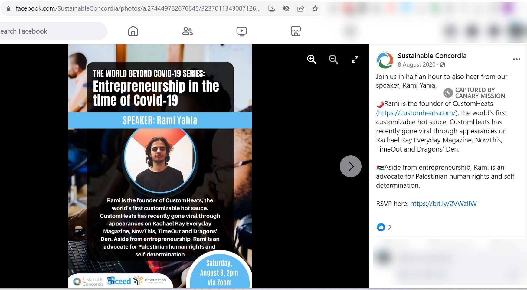 Rami Yahia, Facebook - Aug 8, 2020