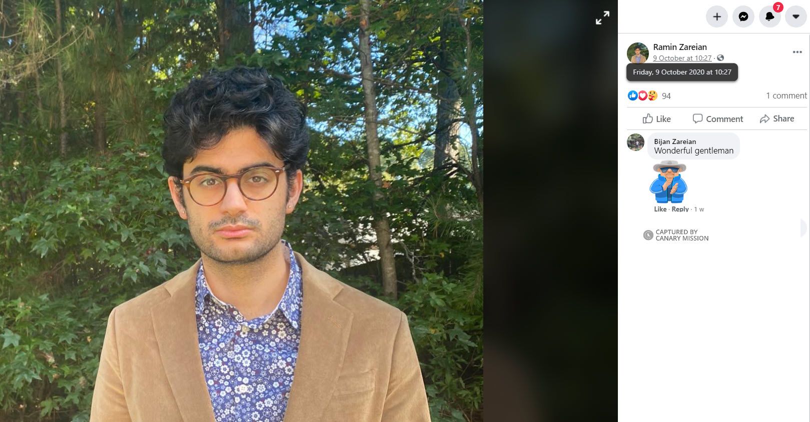 Ramin Zareian, Facebook - Oct 9, 2020